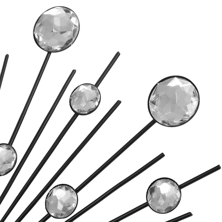 Creative Wall Clock Crystal Silver Wrought Iron Wall Clock Personality Art Decoration Living Room Bedroom Clock - Wall Clock by PMC TechLife | Online Shopping South Africa | PMC TechLife