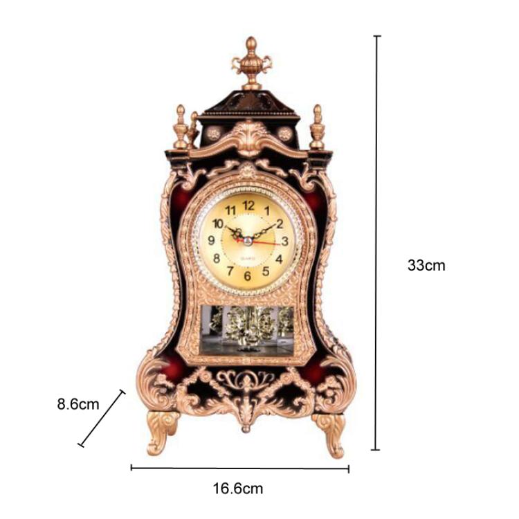 Vintage Clock Classical Royalty Sitting Room TV Cabinet Desk Imperial Furnishing Creative Sit Pendulum Clock(Gray) - free shipping - PMC TechLife - Order now!
