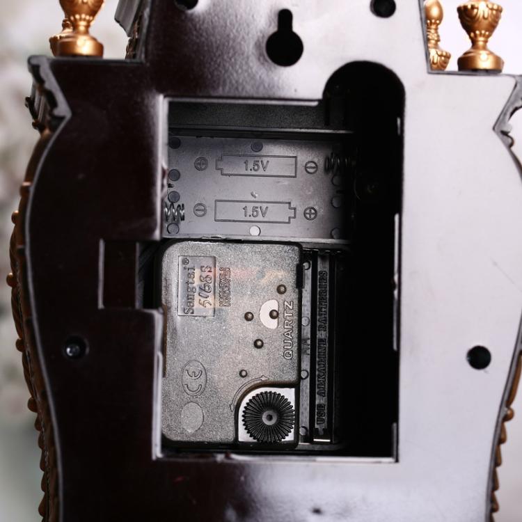 Vintage Clock Classical Royalty Sitting Room TV Cabinet Desk Imperial Furnishing Creative Sit Pendulum Clock(Gray) - free shipping - PMC TechLife - Order now!