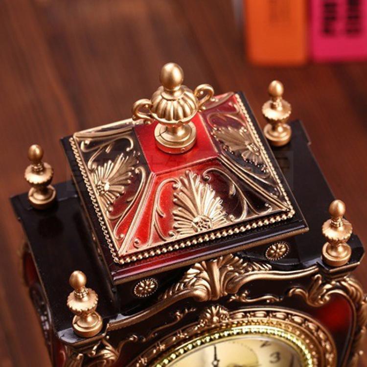 Vintage Clock Classical Royalty Sitting Room TV Cabinet Desk Imperial Furnishing Creative Sit Pendulum Clock(Gray) - free shipping - PMC TechLife - Order now!