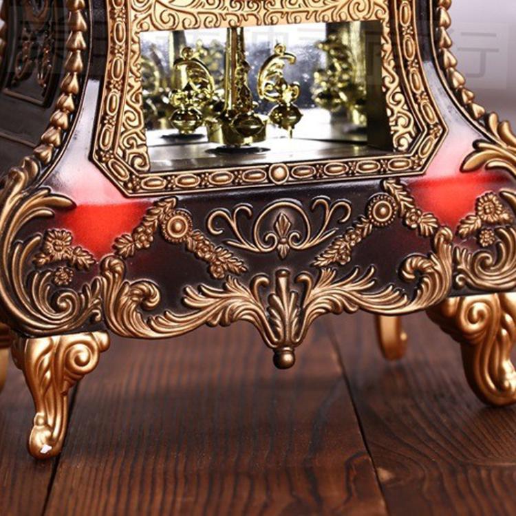 Vintage Clock Classical Royalty Sitting Room TV Cabinet Desk Imperial Furnishing Creative Sit Pendulum Clock(Gray) - free shipping - PMC TechLife - Order now!