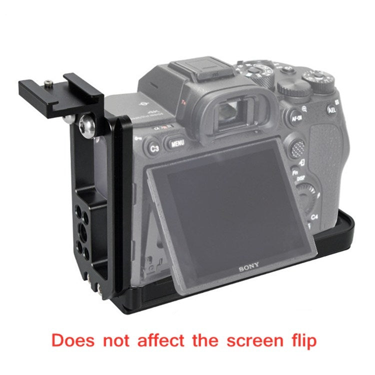 BEXIN Push-Pull Type Vertical Shoot Quick Release L Plate Bracket Base Holder with Hot Shoe for Sony ILCE-7RM4 / A7R4 / A7R IV - free shipping - PMC TechLife - Order now!
