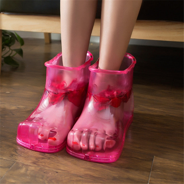 Magnet Portable Household Plastic High Tube Bubble Foot Shoes Bubble Bucket, Size:Height 16.5CM 42 Yards(Rose Red) - free shipping - PMC TechLife - Order now!