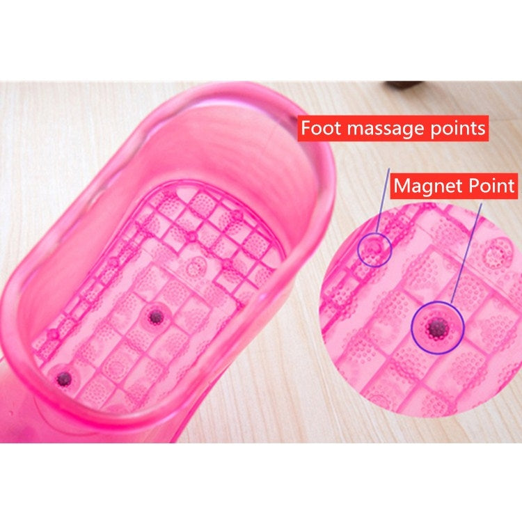 Magnet Portable Household Plastic High Tube Bubble Foot Shoes Bubble Bucket, Size:Height 28CM 45 Yards(Rose Red) - free shipping - PMC TechLife - Order now!