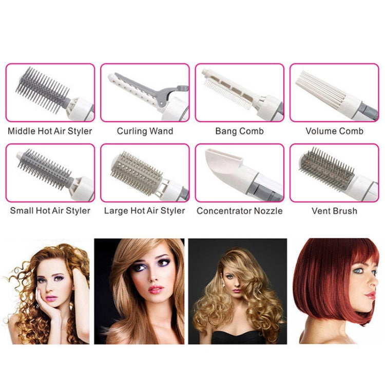 8 in 1 Professional Hair Dryer Hair Curler for Hotel Travel With Comb Powerful Hairdryer(White) - free shipping - PMC TechLife - Order now!