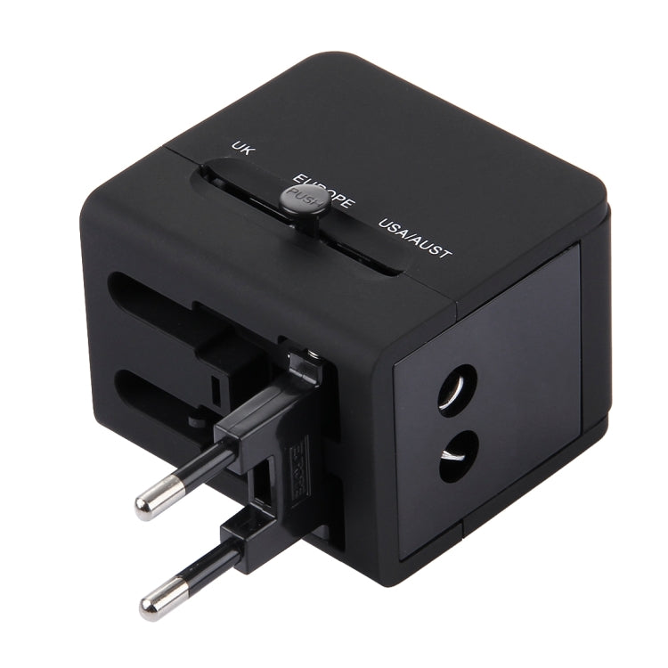 5V 2.1A Dual USB Power Socket Charger Adapter, UK / EU / US / AU Plug(Black) - Plug Adaptor by PMC TechLife | Online Shopping South Africa | PMC TechLife | Buy Now Pay Later Mobicred