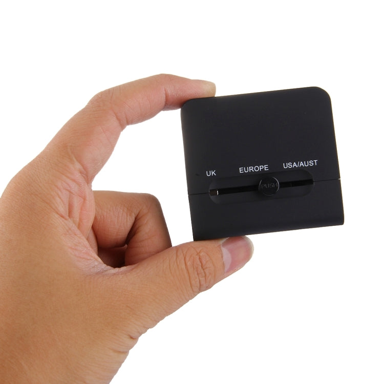 5V 2.1A Dual USB Power Socket Charger Adapter, UK / EU / US / AU Plug(Black) - Plug Adaptor by PMC TechLife | Online Shopping South Africa | PMC TechLife | Buy Now Pay Later Mobicred