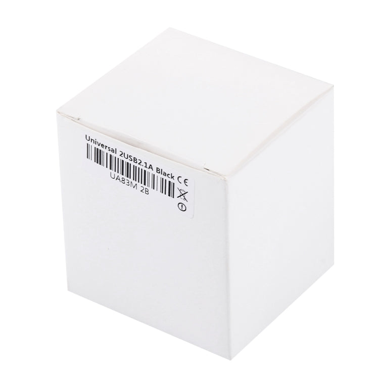 5V 2.1A Dual USB Power Socket Charger Adapter, UK / EU / US / AU Plug(Black) - Plug Adaptor by PMC TechLife | Online Shopping South Africa | PMC TechLife | Buy Now Pay Later Mobicred