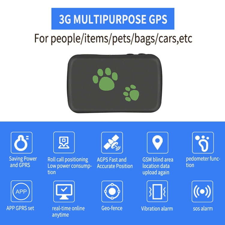 TK203 3G GPS / GPRS / GSM Personal / Goods /  Pet / Bag Locator Pet Collar Real-time Tracking Device - Pet Tracker by PMC TechLife | Online Shopping South Africa | PMC TechLife | Buy Now Pay Later Mobicred