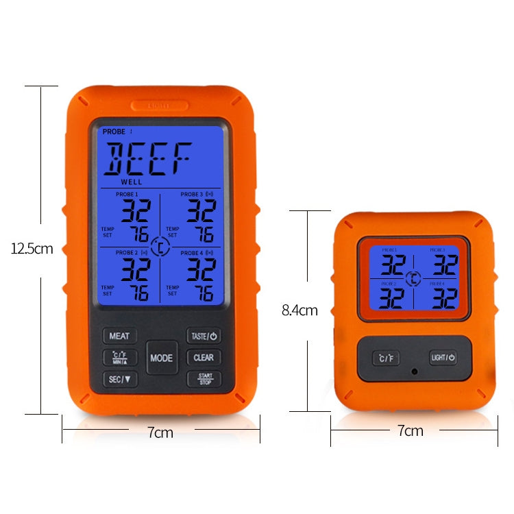 TS-TP40-A Kitchen Food Wireless Four Probe Thermometer, Probe is Waterproof - Cooking Thermometers by PMC TechLife | Online Shopping South Africa | PMC TechLife