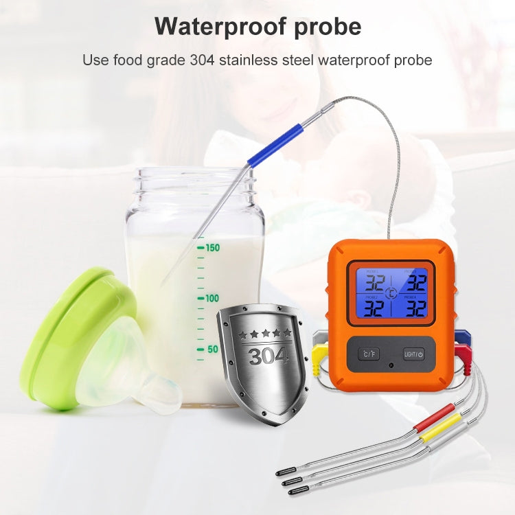 TS-TP40-A Kitchen Food Wireless Four Probe Thermometer, Probe is Waterproof - Cooking Thermometers by PMC TechLife | Online Shopping South Africa | PMC TechLife