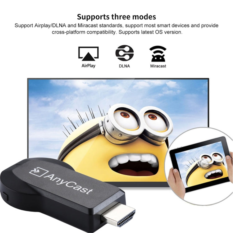 M2 Plus Wireless WiFi Display Dongle Receiver Airplay Miracast DLNA 1080P HDMI TV Stick for iPhone, Samsung, and other Android Smartphones(Black) - Wireless Display Dongle by PMC TechLife | Online Shopping South Africa | PMC TechLife