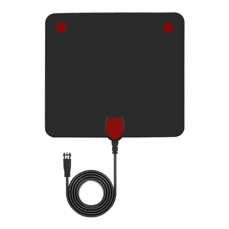 Ultra-thin Indoor HD Digital TV Antenna with 50 Miles Long Range Amplifier(Black) - DVB-T & Simulation Antenna by PMC TechLife | Online Shopping South Africa | PMC TechLife