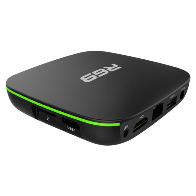 R69 1080P HD Smart TV BOX Android 4.4 Media Player with Remote Control, Quad Core Allwinner H3, RAM: 1GB, ROM: 8GB, 2.4G WiFi, LAN, UK Plug - Allwinner H3 by PMC TechLife | Online Shopping South Africa | PMC TechLife | Buy Now Pay Later Mobicred