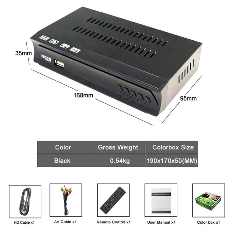 ISDB-T Satellite TV Receiver Set Top Box with Remote Control, For South America, Philippine(EU Plug) - DVB-T & Analog Solutions by PMC TechLife | Online Shopping South Africa | PMC TechLife | Buy Now Pay Later Mobicred