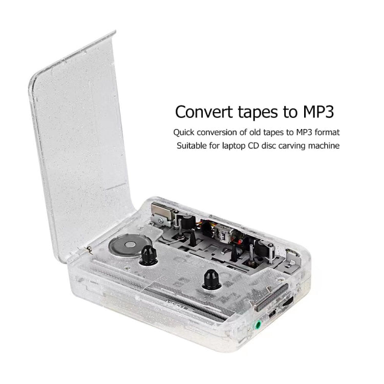 USB Cassette Player USB Cassette Tape to MP3 Converter (Transparent) - free shipping - PMC TechLife - Order now!