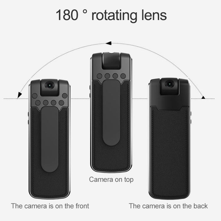 B18 Back Clip Design 1080P HD Camera Recording Pen, Support Motion Detection / Infrared Night Vision /180 Degrees Rotation Camera / TF Card (Silver Grey) - Recording Pen by PMC TechLife | Online Shopping South Africa | PMC TechLife