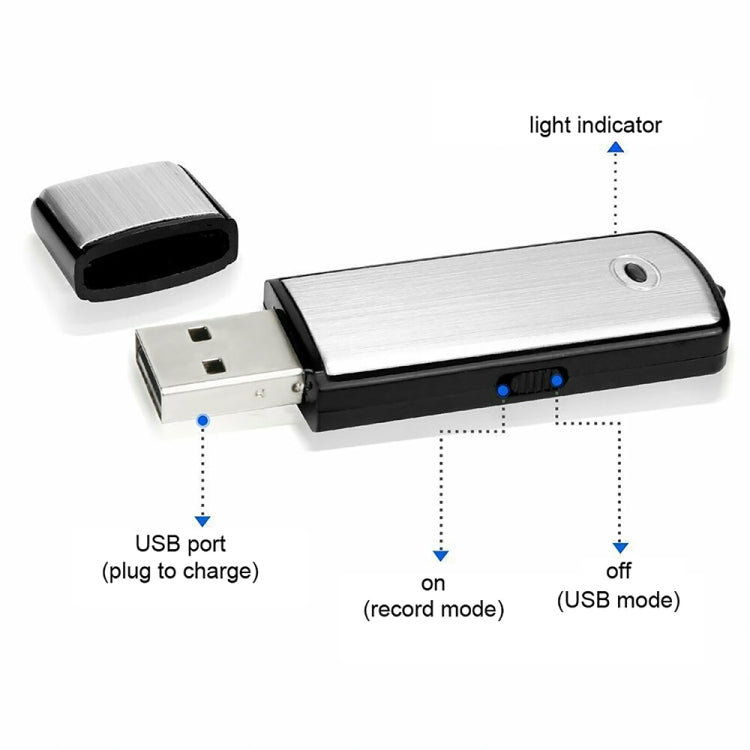 SK858 8GB Rechargeable Portable U-Disk Meeting Voice Recorder (Black) - U-Disk Recorder by PMC TechLife | Online Shopping South Africa | PMC TechLife | Buy Now Pay Later Mobicred