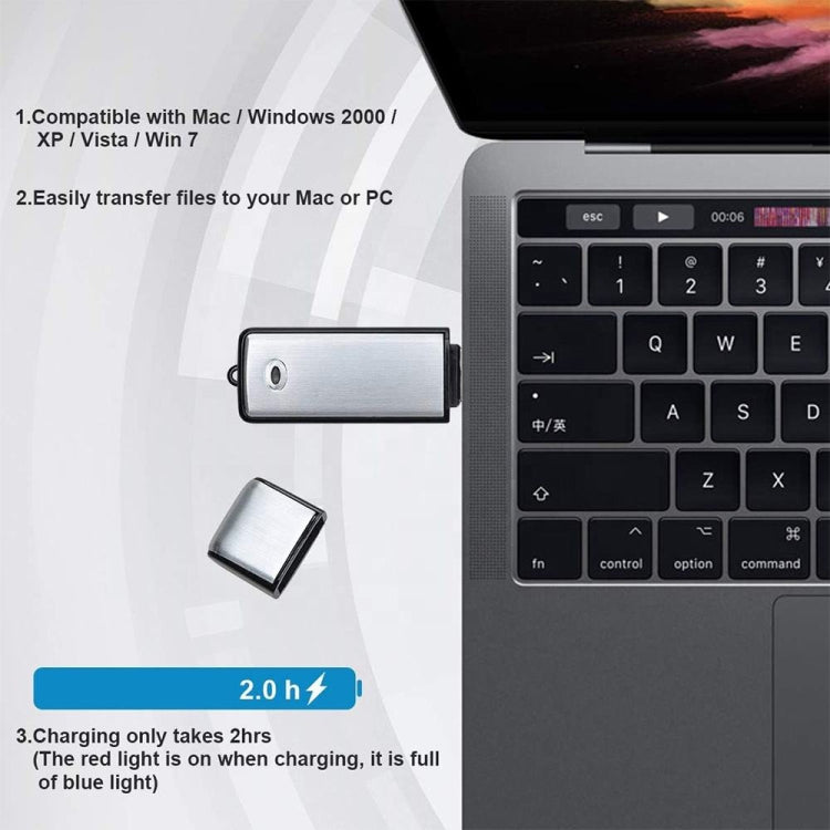 SK858 8GB Rechargeable Portable U-Disk Meeting Voice Recorder (Black) - U-Disk Recorder by PMC TechLife | Online Shopping South Africa | PMC TechLife | Buy Now Pay Later Mobicred