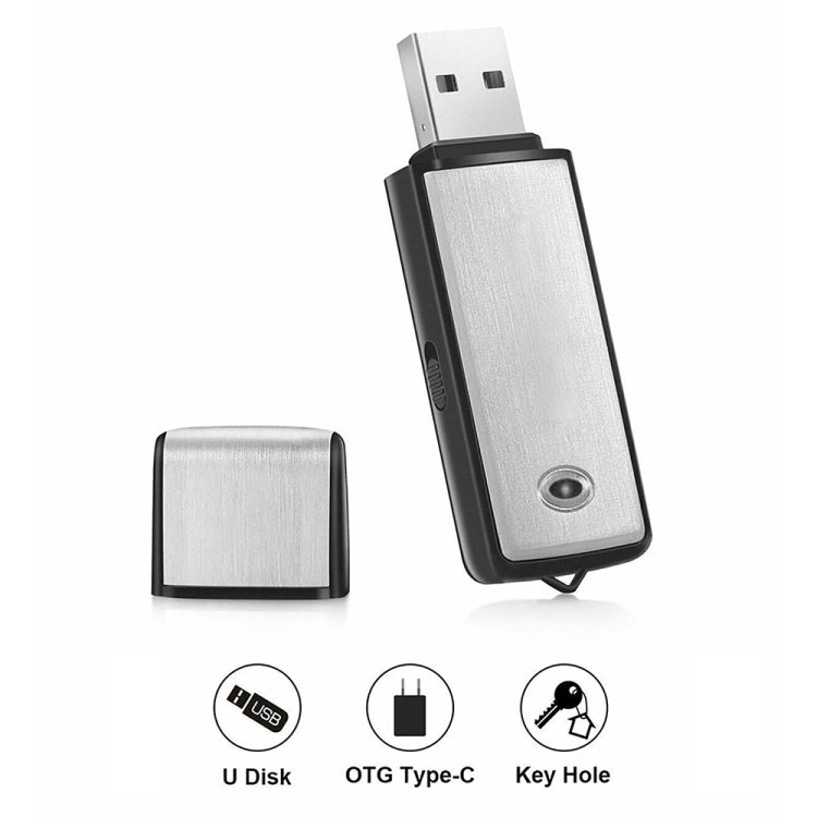 SK858 16GB Rechargeable Portable U-Disk Meeting Voice Recorder (Black) - U-Disk Recorder by PMC TechLife | Online Shopping South Africa | PMC TechLife | Buy Now Pay Later Mobicred