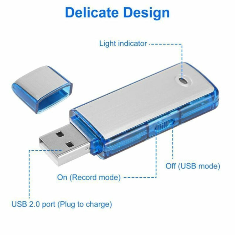 SK858 16GB Rechargeable Portable U-Disk Meeting Voice Recorder (Blue) - U-Disk Recorder by PMC TechLife | Online Shopping South Africa | PMC TechLife | Buy Now Pay Later Mobicred
