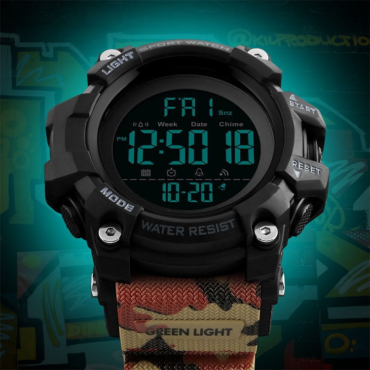 SKMEI 1384 Multifunctional Men Outdoor Fashion Noctilucent Waterproof LED Digital Watch (Blue) - free shipping - PMC TechLife - Order now!