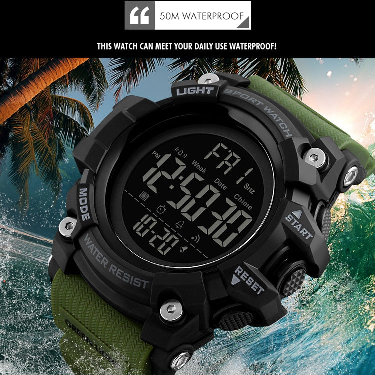 SKMEI 1384 Multifunctional Men Outdoor Fashion Noctilucent Waterproof LED Digital Watch (Red) - free shipping - PMC TechLife - Order now!
