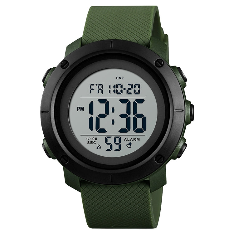 SKMEI 1426 Multifunctional Outdoor Fashion Noctilucent Waterproof White Machine Rubber Ring Digital Watch(Army Green) - free shipping - PMC TechLife - Order now!