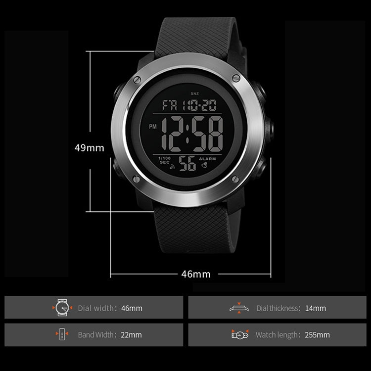 SKMEI 1426 Multifunctional Outdoor Fashion Noctilucent Waterproof White Machine Rubber Ring Digital Watch(Army Green) - free shipping - PMC TechLife - Order now!