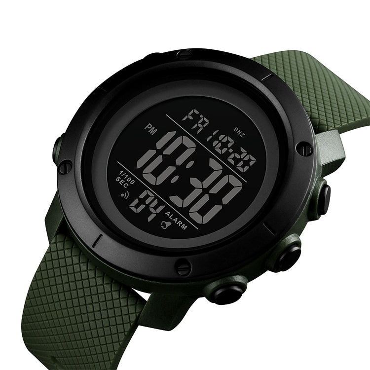 SKMEI 1426 Multifunctional Outdoor Fashion Noctilucent Waterproof Black Machine Rubber Ring Digital Watch (Army Green) - free shipping - PMC TechLife - Order now!