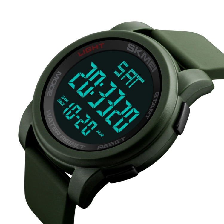 SKMEI 1257 Men Fashionable Outdoor 50m Waterproof Digital Watch Sports Wrist Watch(Army Green) - free shipping - PMC TechLife - Order now!
