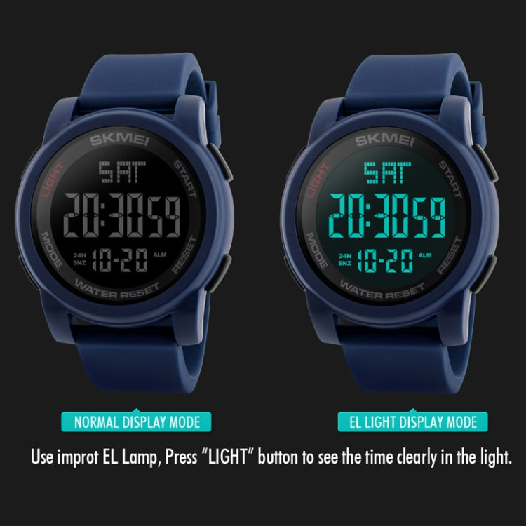 SKMEI 1257 Men Fashionable Outdoor 50m Waterproof Digital Watch Sports Wrist Watch(Blue) - free shipping - PMC TechLife - Order now!
