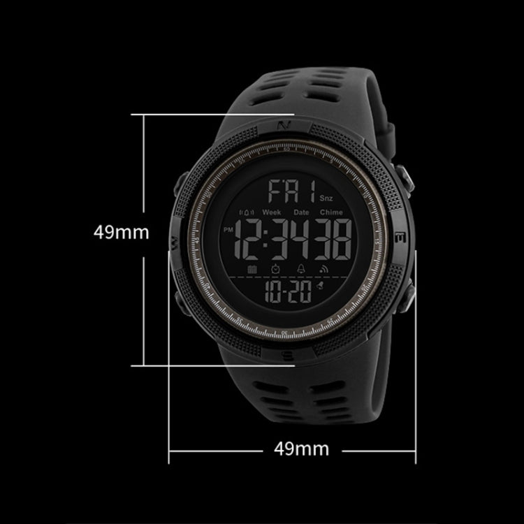 SKMEI 1251 Men Fashionable Outdoor 50m Waterproof Sports Watch Digital Watch with PU Watchband(Black Red) - free shipping - PMC TechLife - Order now!