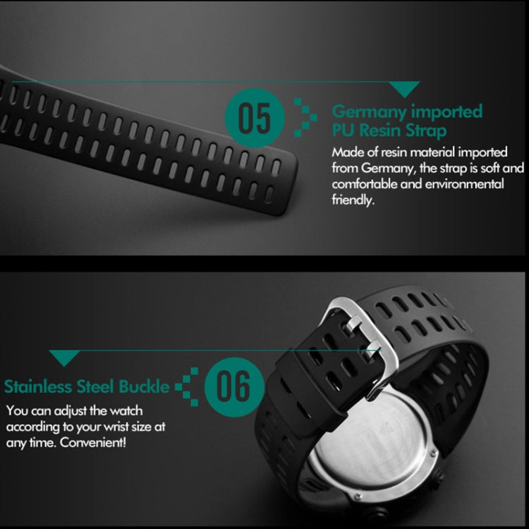 SKMEI 1251 Men Fashionable Outdoor 50m Waterproof Sports Watch Digital Watch with PU Watchband(Black Red) - free shipping - PMC TechLife - Order now!