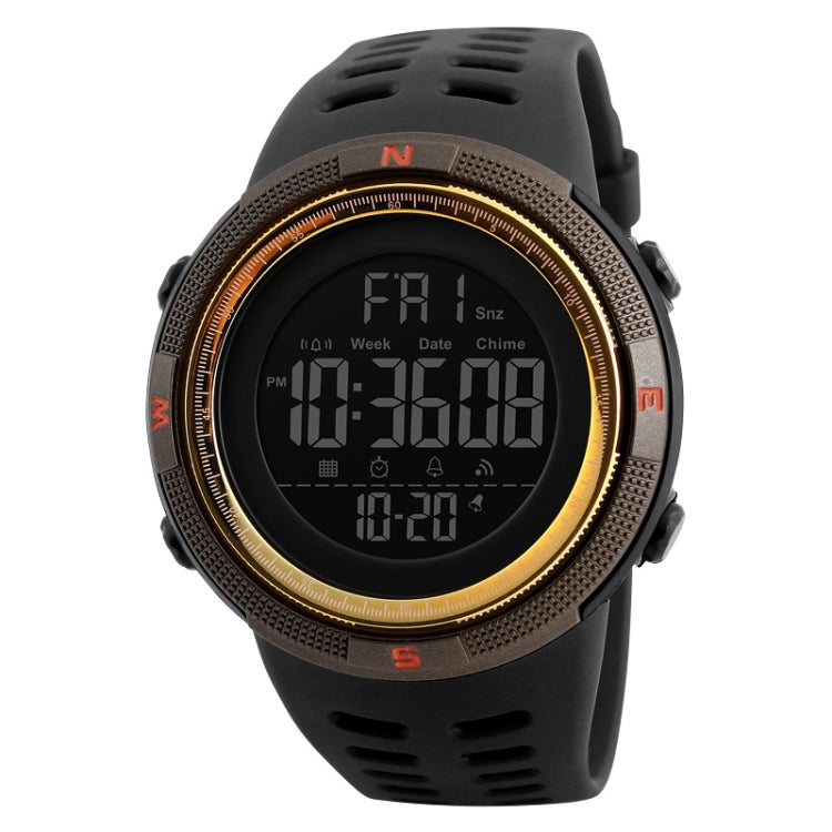 SKMEI 1251 Men Fashionable Outdoor 50m Waterproof Sports Watch Digital Watch with PU Watchband(Coffee) - free shipping - PMC TechLife - Order now!