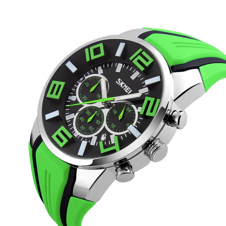 SKMEI 9128 Fashion Multifunctional 3D Large Dial Sports Wristwatch 30m Waterproof Quartz Watch(Green) - free shipping - PMC TechLife - Order now!
