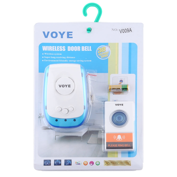 VOYE V009A Home Music Remote Control Wireless Doorbell with 38 Polyphony Sounds, US Plug (White) - Wireless Doorbell by VOYE | Online Shopping South Africa | PMc TechLife | Buy Now Pay Later Mobicred
