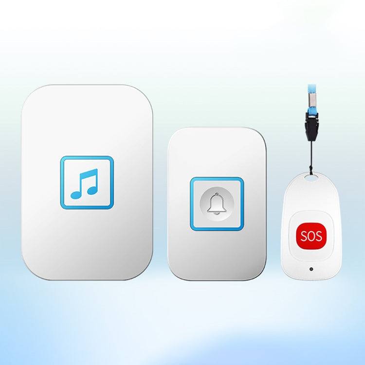 CACAZI C86 Wireless SOS Pager Doorbell Old man Child Emergency Alarm Remote Call Bell, UK Plug(White) - Wireless Doorbell by CACAZI | Online Shopping South Africa | PMC TechLife | Buy Now Pay Later Mobicred