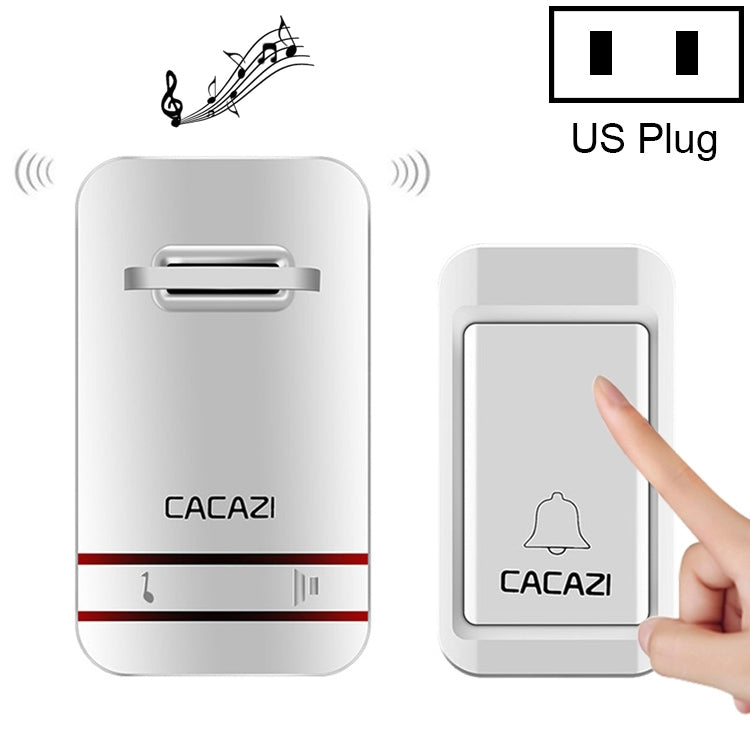 CACAZI V027G One Button One Receivers Self-Powered Wireless Home Kinetic Electronic Doorbell, US Plug - Wireless Doorbell by CACAZI | Online Shopping South Africa | PMC TechLife