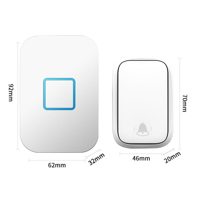 CACAZI FA88 Self-Powered Smart Home Wireless Doorbell, US Plug(White) - Wireless Doorbell by CACAZI | Online Shopping South Africa | PMC TechLife | Buy Now Pay Later Mobicred