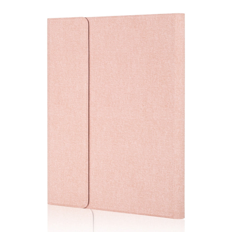 RK102C Detachable Magnetic Plastic Bluetooth Keyboard with Touchpad + Silk Pattern TPU Tablet Case for iPad 10.2, with Pen Slot & Bracket(Rose Gold) - Universal by PMC TechLife | Online Shopping South Africa | PMC TechLife
