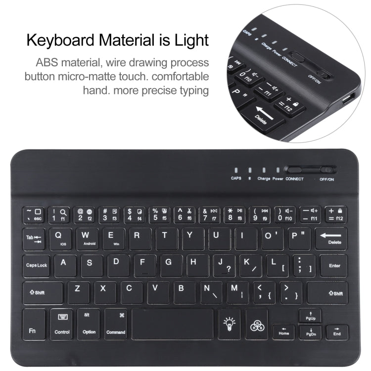 A06 Detachable Lambskin Texture Ultra-thin TPU Bluetooth Keyboard Leather Tablet Case with Stand For iPad mini 6 (Black) - For iPad mini by PMC TechLife | Online Shopping South Africa | PMC TechLife