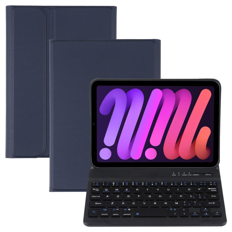A06 Detachable Lambskin Texture Ultra-thin TPU Bluetooth Keyboard Leather Tablet Case with Stand For iPad mini 6 / mini 7 (Blue) - For iPad mini by PMC TechLife | Online Shopping South Africa | PMC TechLife | Buy Now Pay Later Mobicred