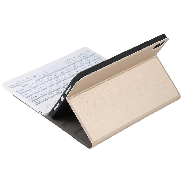 A06S Detachable Lambskin Texture Ultra-thin TPU Backlight Bluetooth Keyboard Leather Tablet Case with Stand For iPad mini 6 (Gold) - For iPad mini by PMC TechLife | Online Shopping South Africa | PMC TechLife
