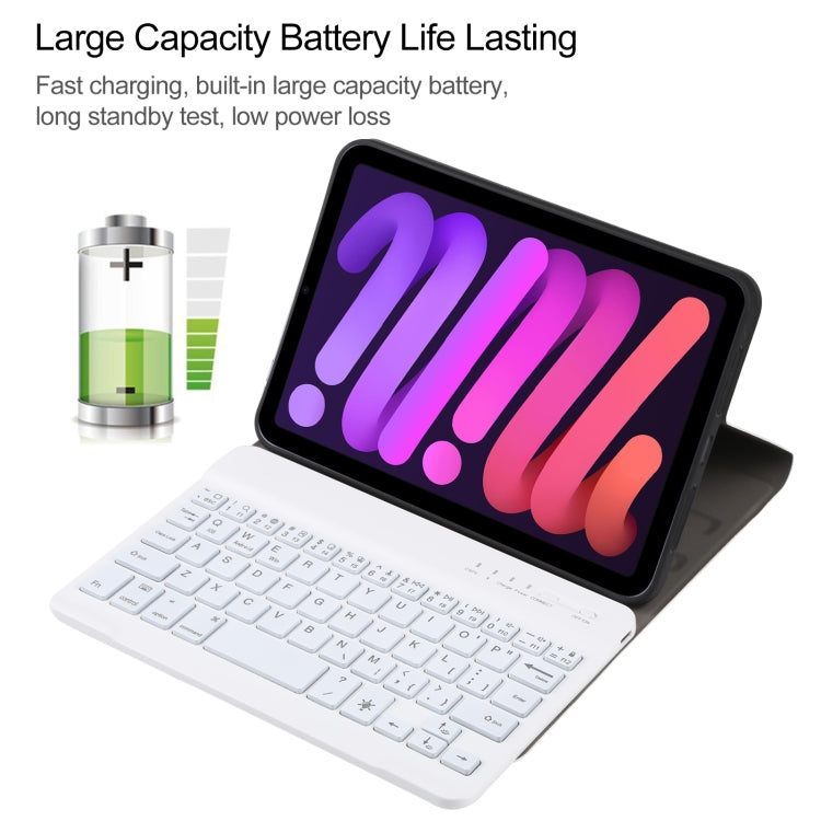 A06S Detachable Lambskin Texture Ultra-thin TPU Backlight Bluetooth Keyboard Leather Tablet Case with Stand For iPad mini 6 (Gold) - For iPad mini by PMC TechLife | Online Shopping South Africa | PMC TechLife