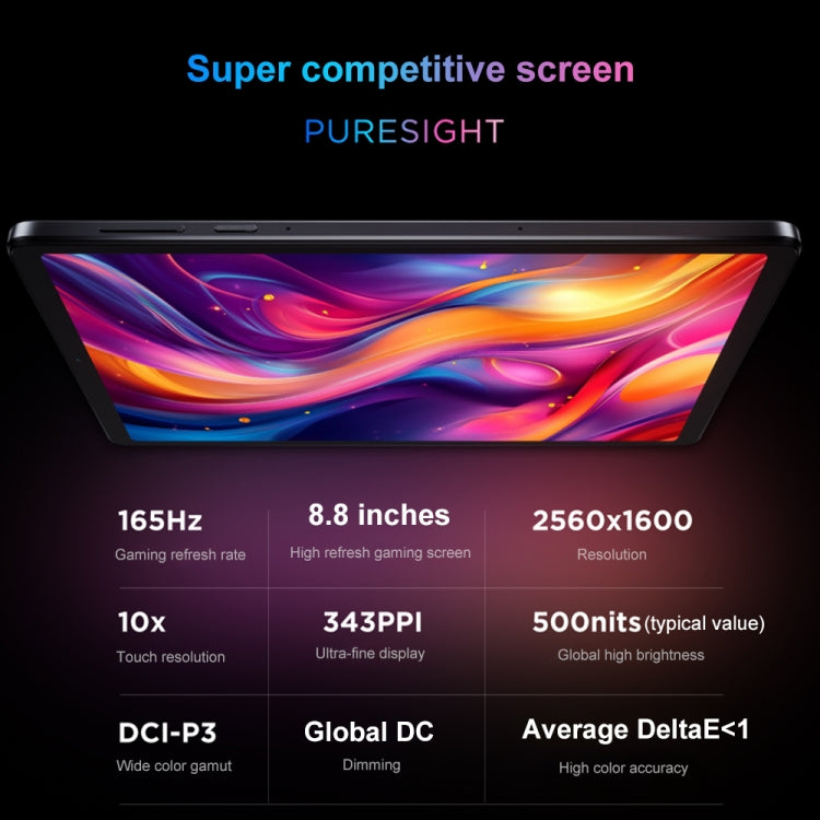 Lenovo LEGION Y700 2025 8.8 inch Anti-glare WiFi Gaming Tablet, 12GB+256GB, Android 14, Qualcomm Snapdragon 8 Gen3 Octa Core (Black) - free shipping - PMc TechLife - Order now!