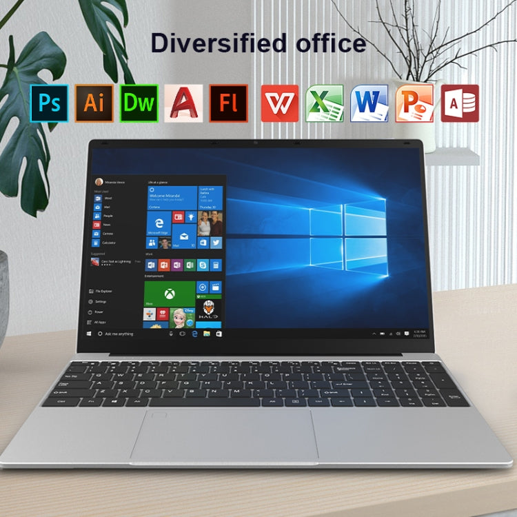 H15 15.6 inch Ultrathin Laptop, 16GB+256GB, Windows 11 Intel Processor N95 Quad Core, EU Plug (Silver) - free shipping - PMc TechLife - Order now!