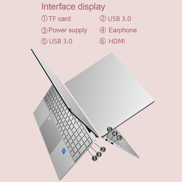 H15 15.6 inch Ultrathin Laptop, 16GB+512GB, Windows 11 Intel Celeron N5095 Quad Core, US Plug (Silver) - free shipping - PMc TechLife - Order now!