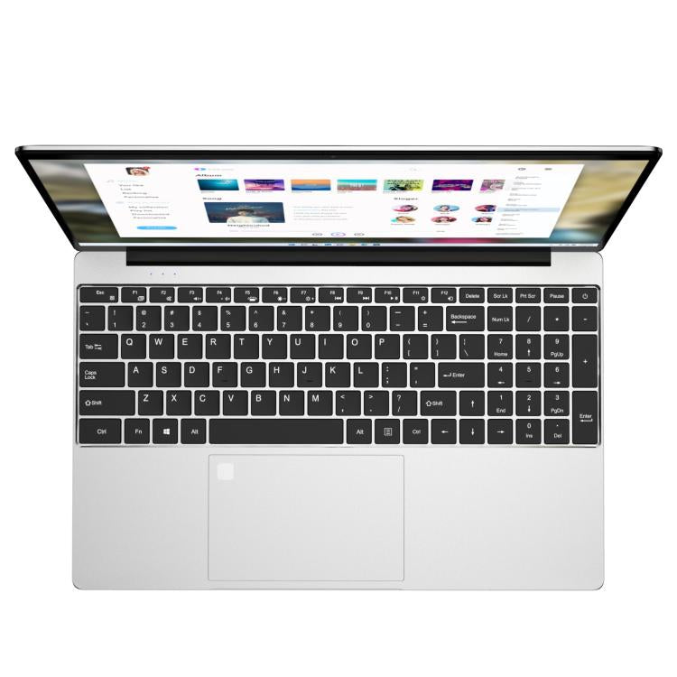 N5095 15.6 inch Laptop, 8GB+256GB, Windows 11 Intel Celeron N5095 Quad Core, Support Fingerprint Unlock, EU Plug (Silver) - free shipping - PMc TechLife - Order now!