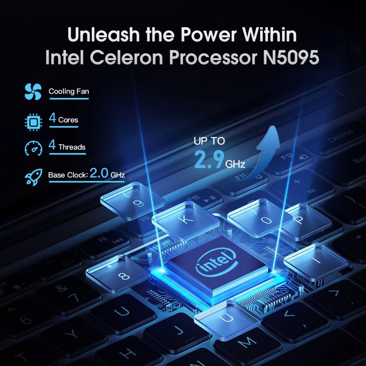 N5095 15.6 inch Laptop, 16GB+512GB, Windows 11 Intel Celeron N5095 Quad Core, Support Fingerprint Unlock, US Plug (Silver) - free shipping - PMc TechLife - Order now!